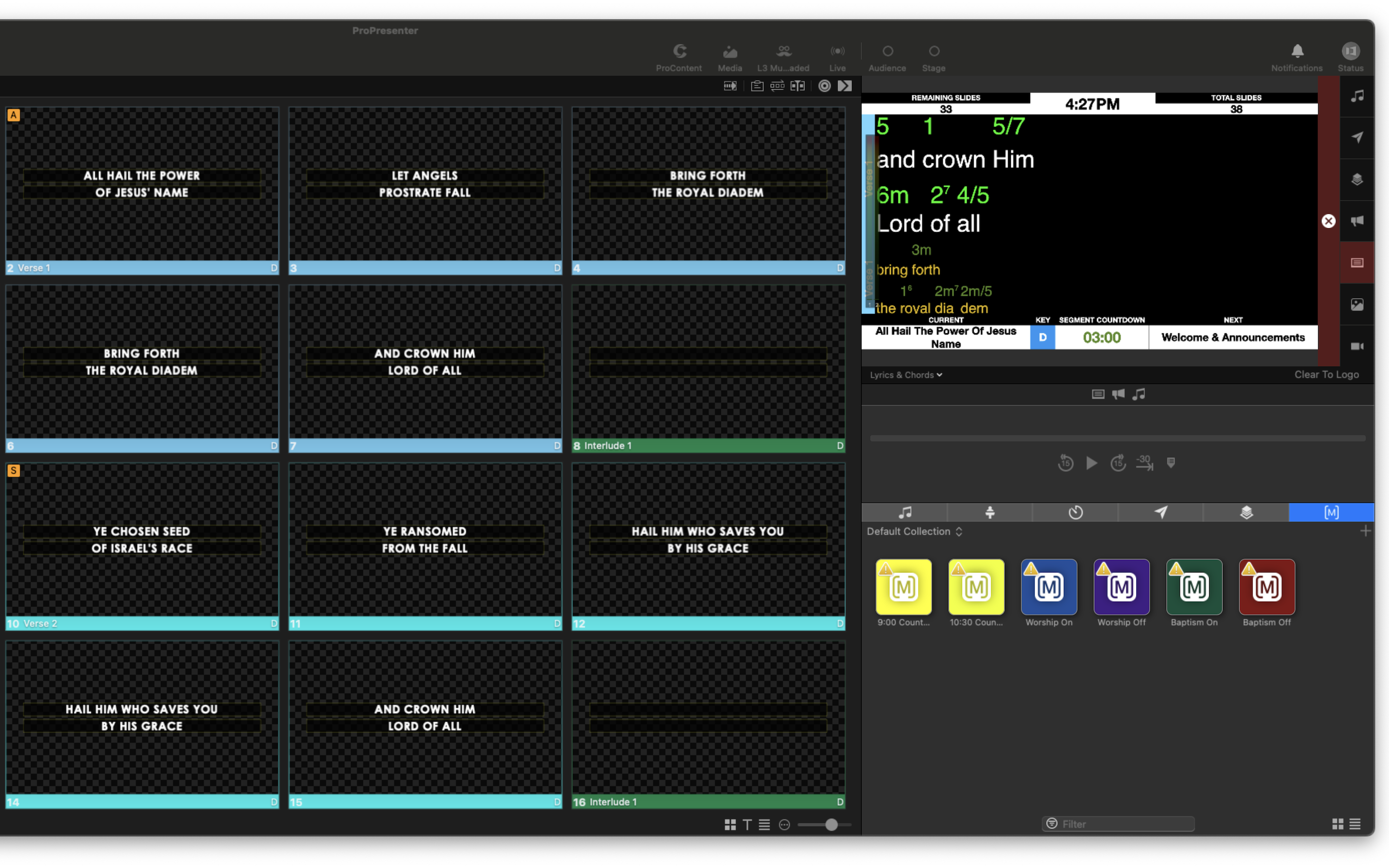ProPresenter with Chords